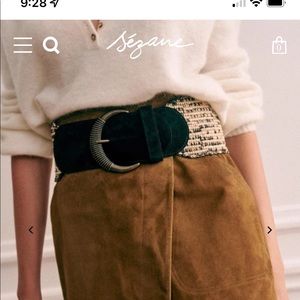 Sezane Carlie belt in black (NWT) size 90